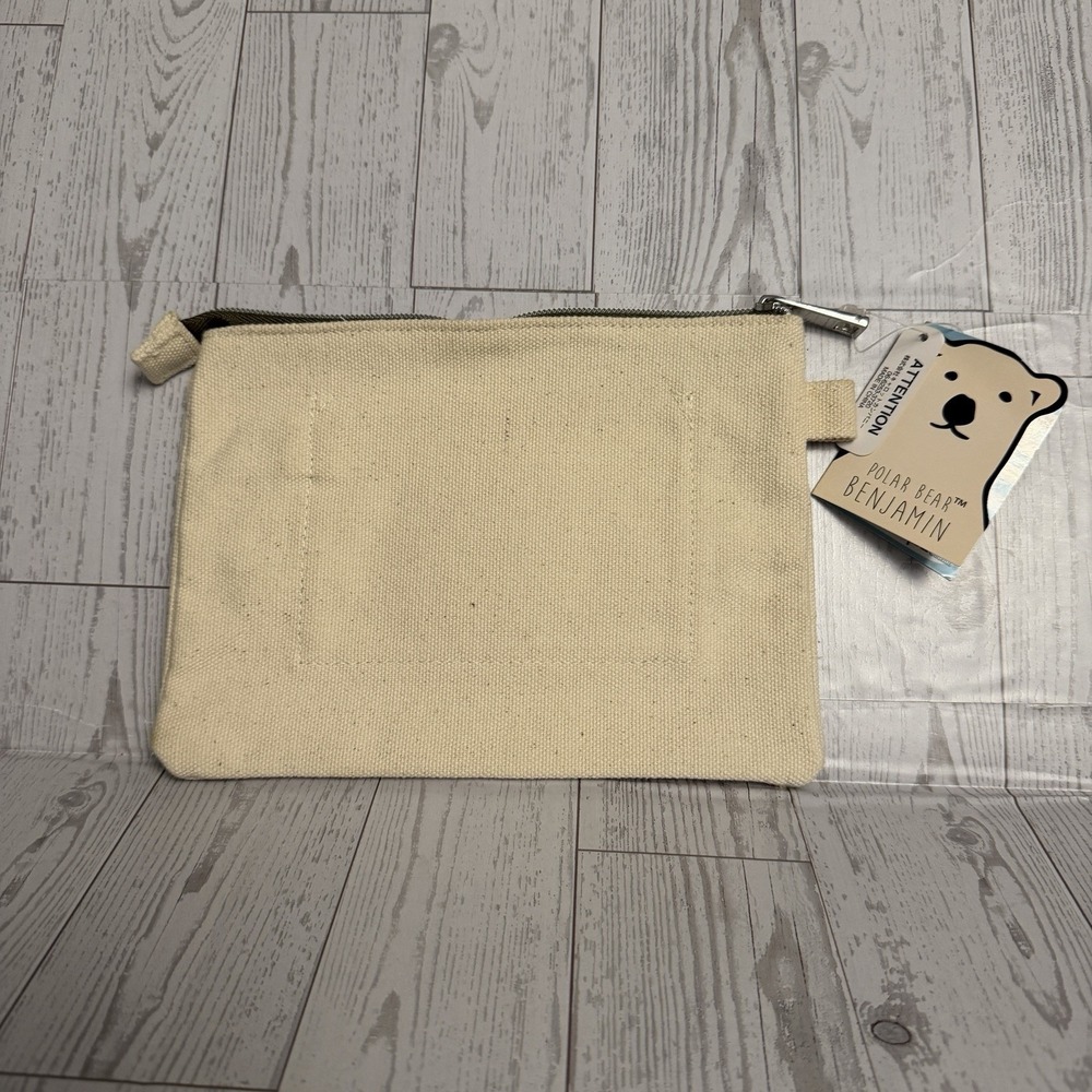 Polar Bear Benjamin Embroidered Canvas Zipper Pouch Tokyo Japan Parka / Jacket - Picture 7 of 8